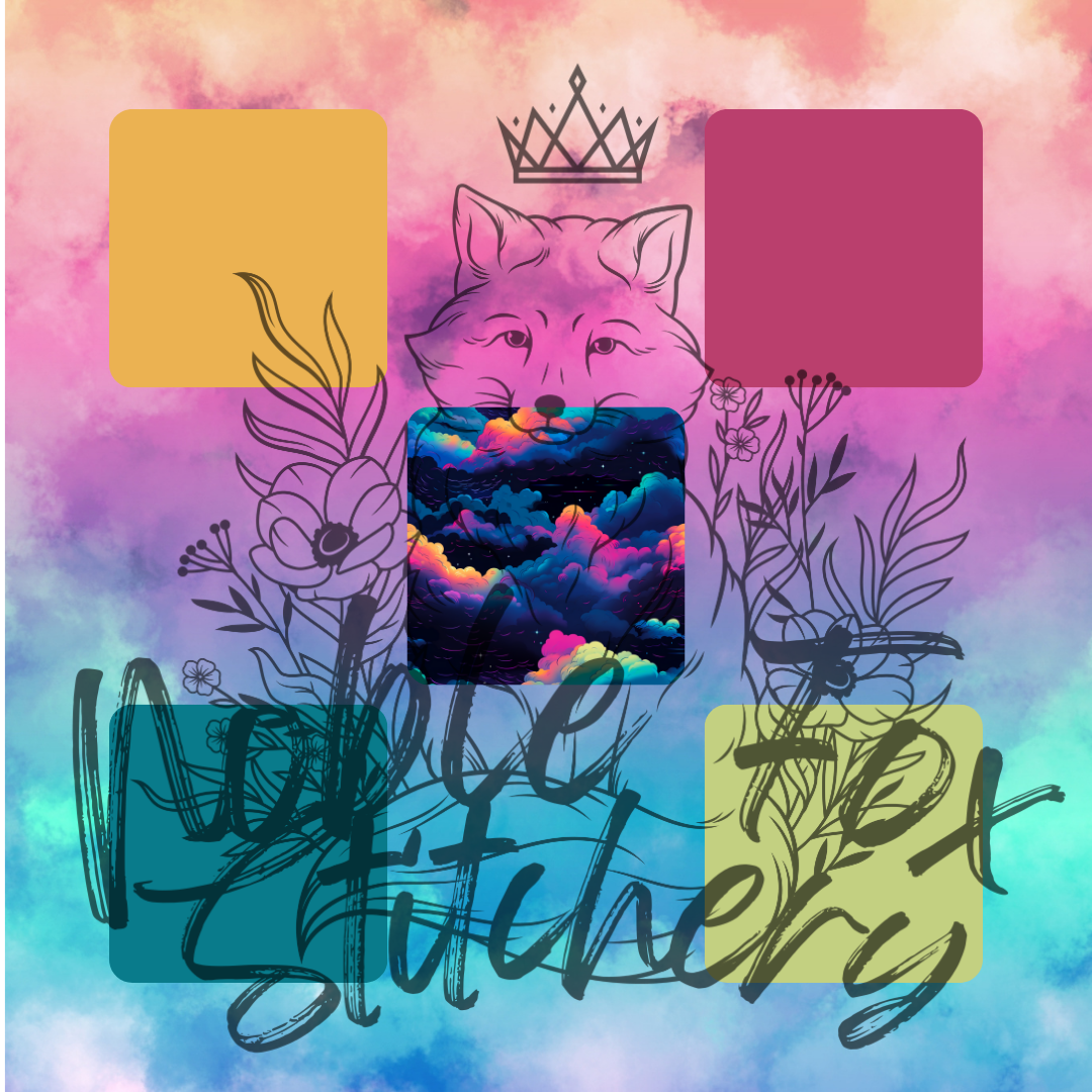 Neon Clouds 1/2 Yard Bundle Clouds + Solid Coordinates