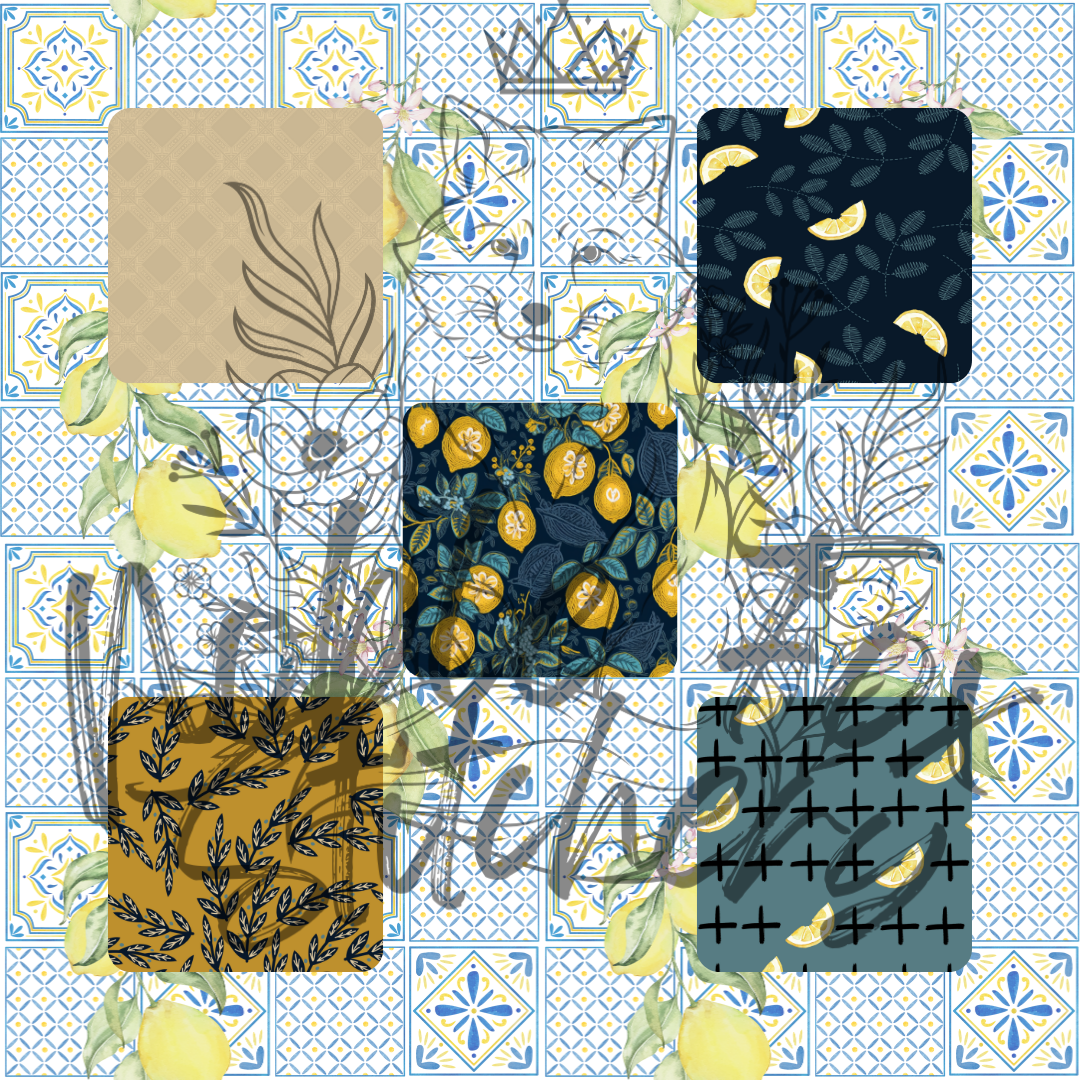 Embroidered Lemons Yard Bundle (All Patterns)