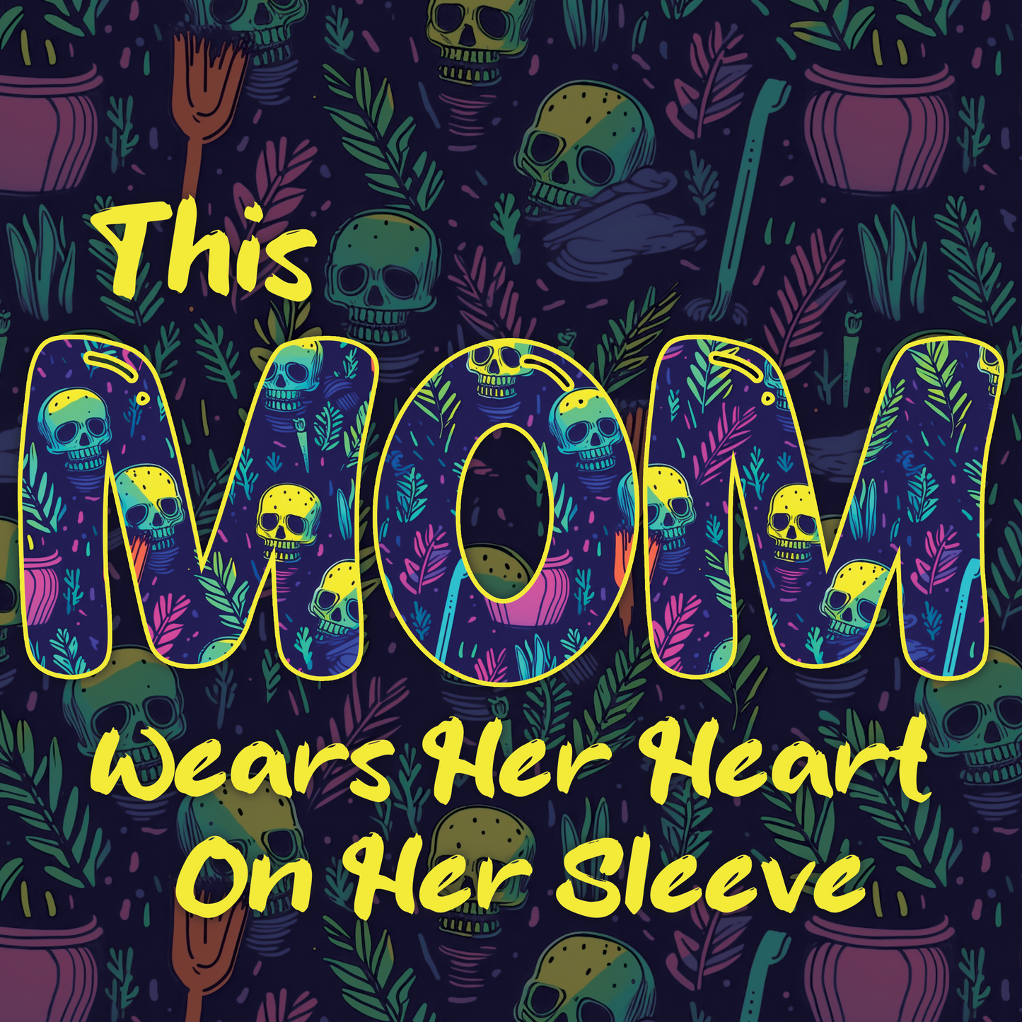 This Mom Wears Her Heart on Her Sleeve Customize-able Sweatshirt/Tee