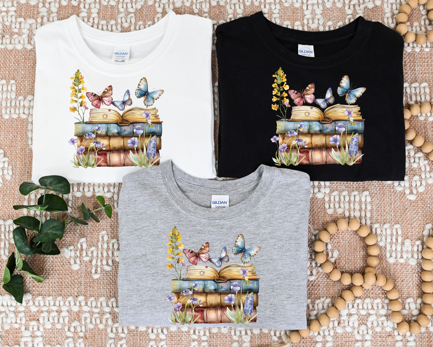 Butterfly Book Stack Sweatshirt/Tee