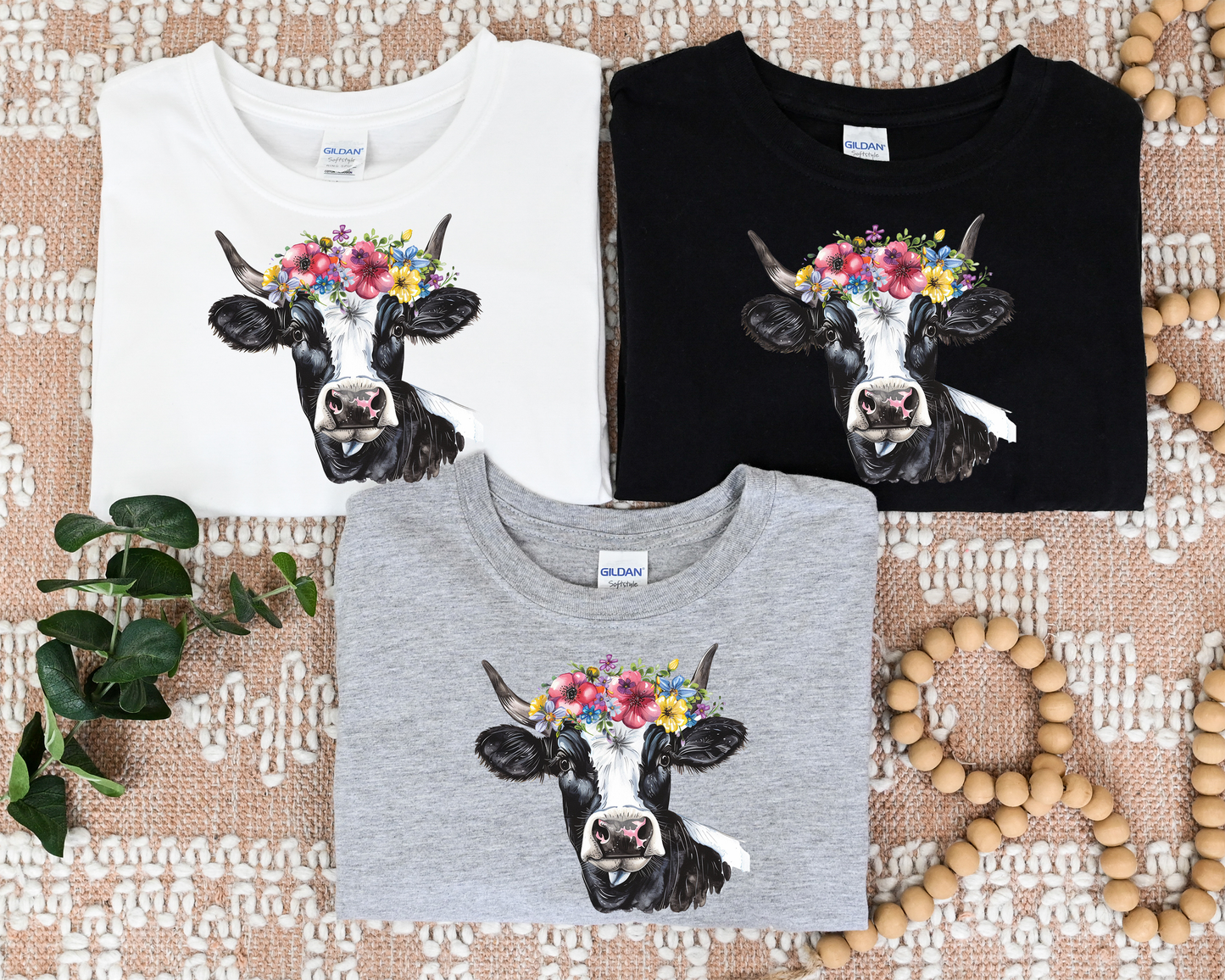 Heifer in a Flower Crown Sweatshirt/Tee