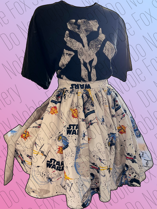Galactic Threads: Upcycled Star Wars Skirt (Size 8-10)