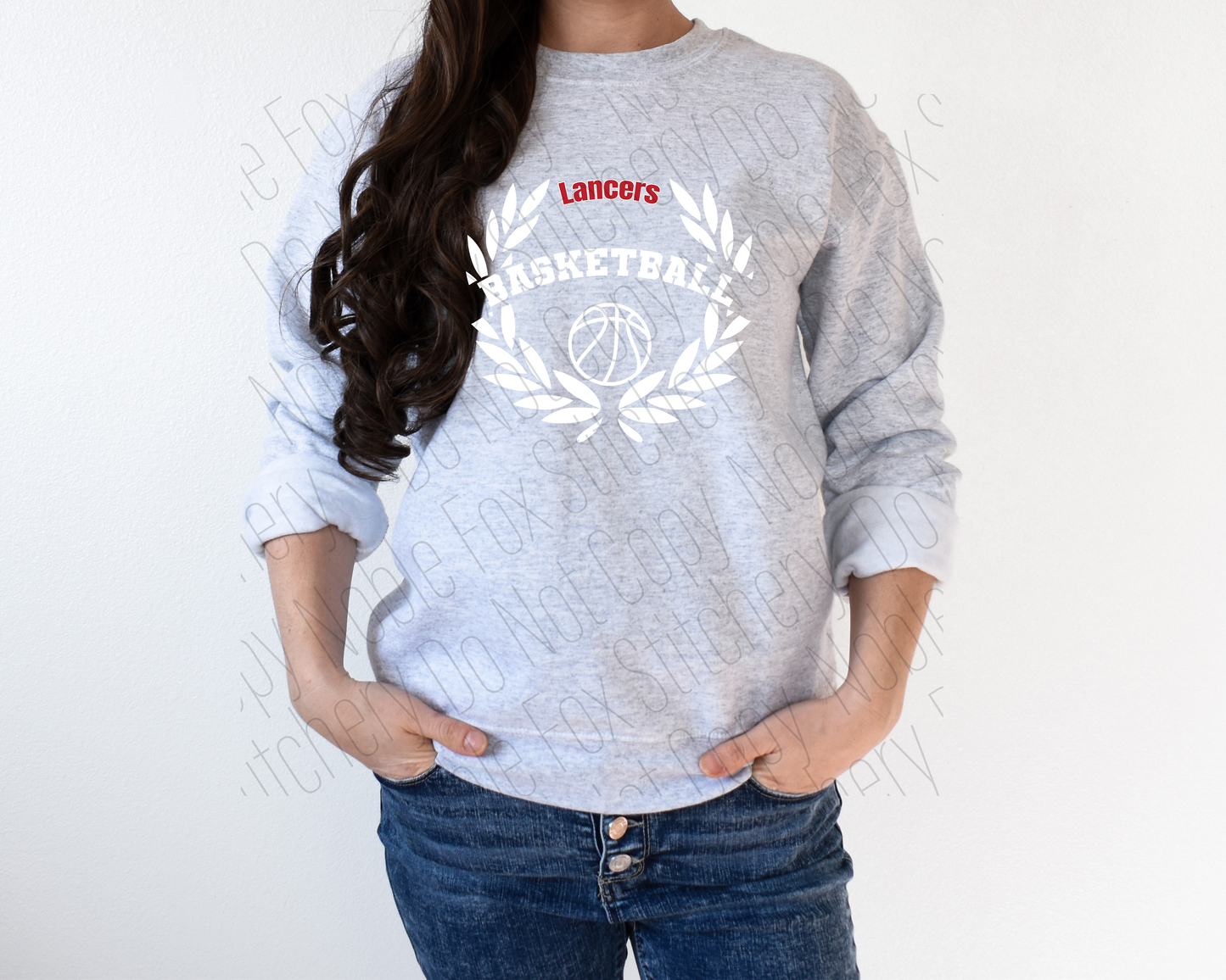 LHS Gray Basketball Crewneck